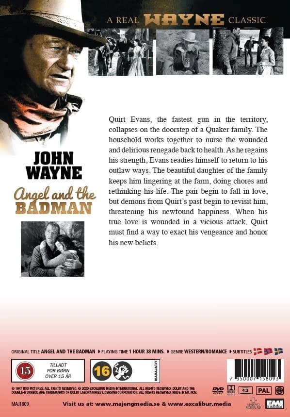 Angelas ir blogiukas – klasikinis Johno Wayne'o DVD