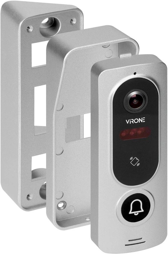 ANGU, vienos šeimos vaizdo domofono komplektas, 4 laidų, 7 colių, jutikliniai mygtukai, RFID, baltas