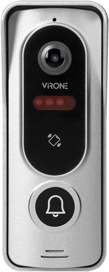 ANGU, vienos šeimos vaizdo domofono komplektas, 4 laidų, 7 colių, jutikliniai mygtukai, RFID, baltas