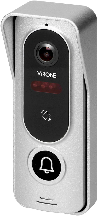 ANGU, vienos šeimos vaizdo domofono komplektas, 4 laidų, 7 colių, jutikliniai mygtukai, RFID, baltas