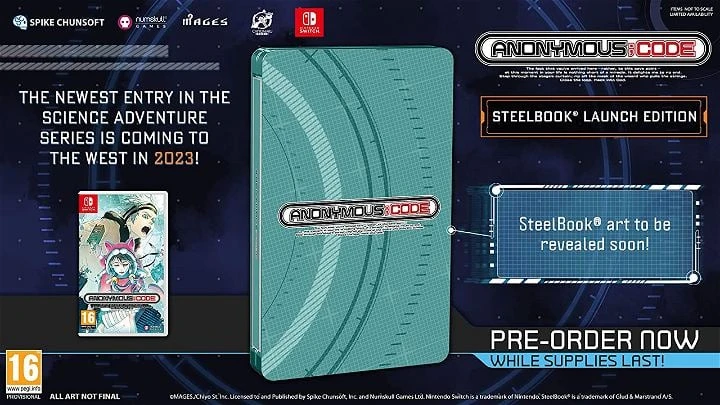 Anonymous;Code Anonimas; Kodas Anoniminis; Kodas („Steelbook Edition“) – „Nintendo Switch“.