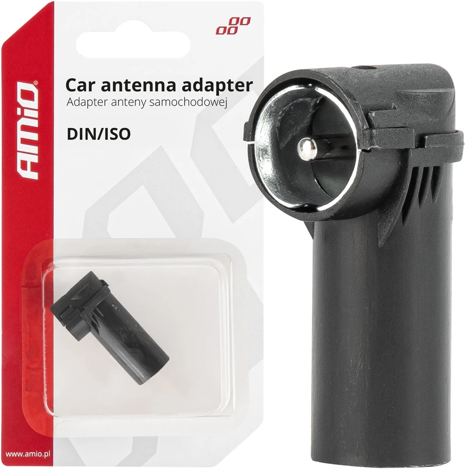 Antenos adapterio mažinimas DIN ISO kištukas kampinis amio-03968