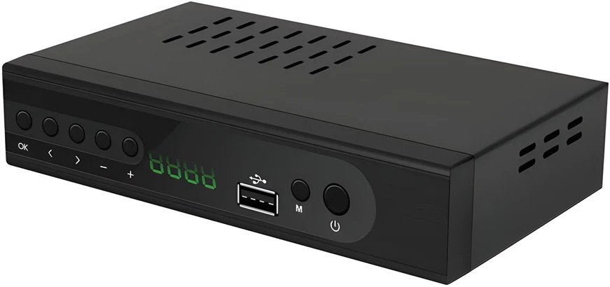 Televizorius Retoo Antžeminės televizijos dekoderis, hd dvb-t2 hevc h.265 - e255-1