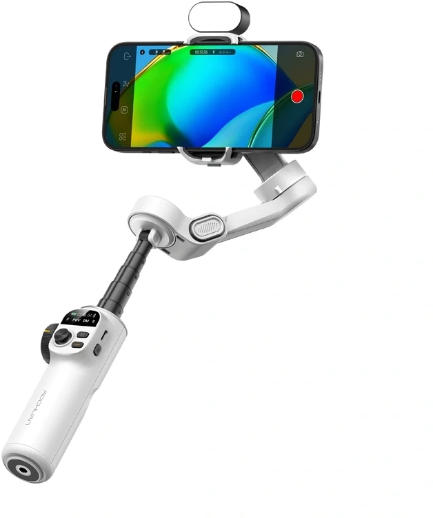 AOCHUAN X2 stabilizatorius su RGB apšvietimu (Baltas)