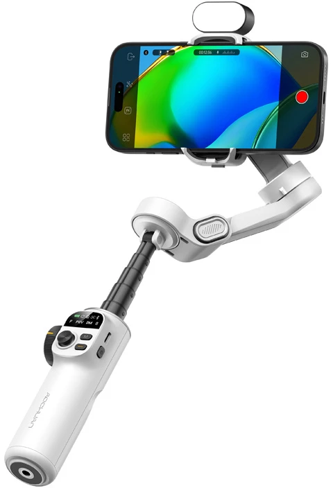 AOCHUAN X2 stabilizatorius su RGB apšvietimu (Baltas)