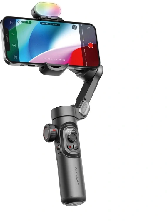 AOCHUAN XE stabilizatorius su RGB apšvietimu, juodos spalvos