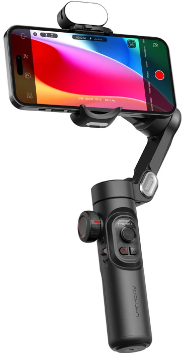 AOCHUAN XE stabilizatorius su RGB apšvietimu, juodos spalvos
