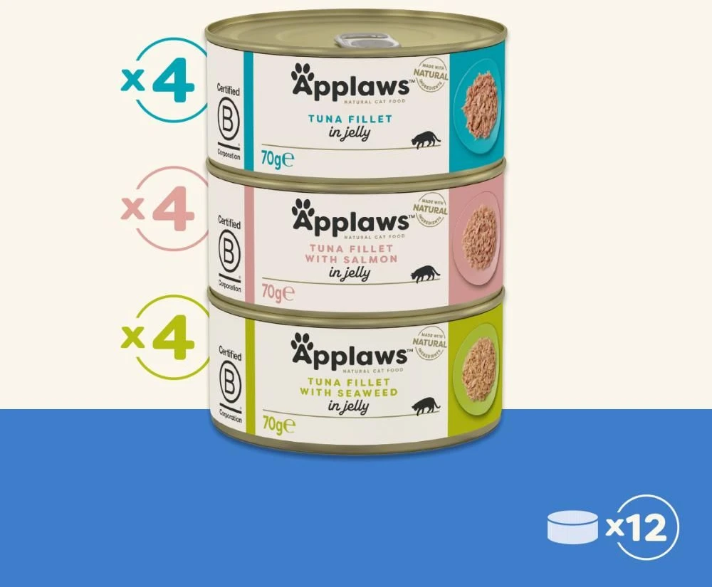 „Applaws“ – žuvų drebučių rinkinys, 12 vnt. x 70 g