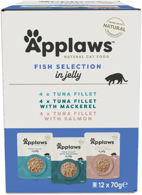 „Applaws“ – žuvų drebučių rinkinys, 12 vnt. x 70 g