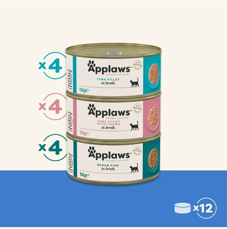 Applaws - Žuvų rinkinys sultinyje - 12 x 156 g