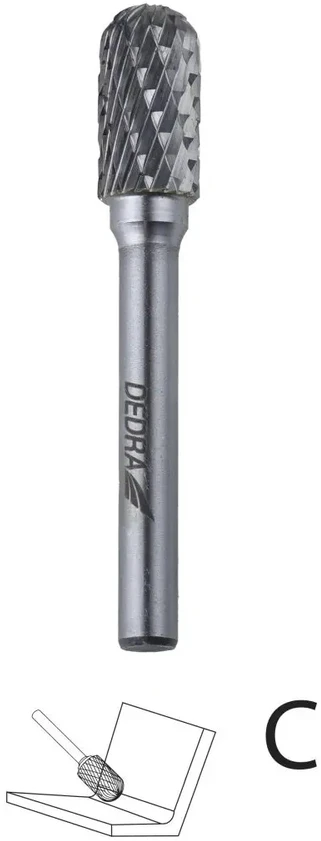 Dedra Apvalus cilindrinis frezos antgalis c12x25mm, kotas 6mm