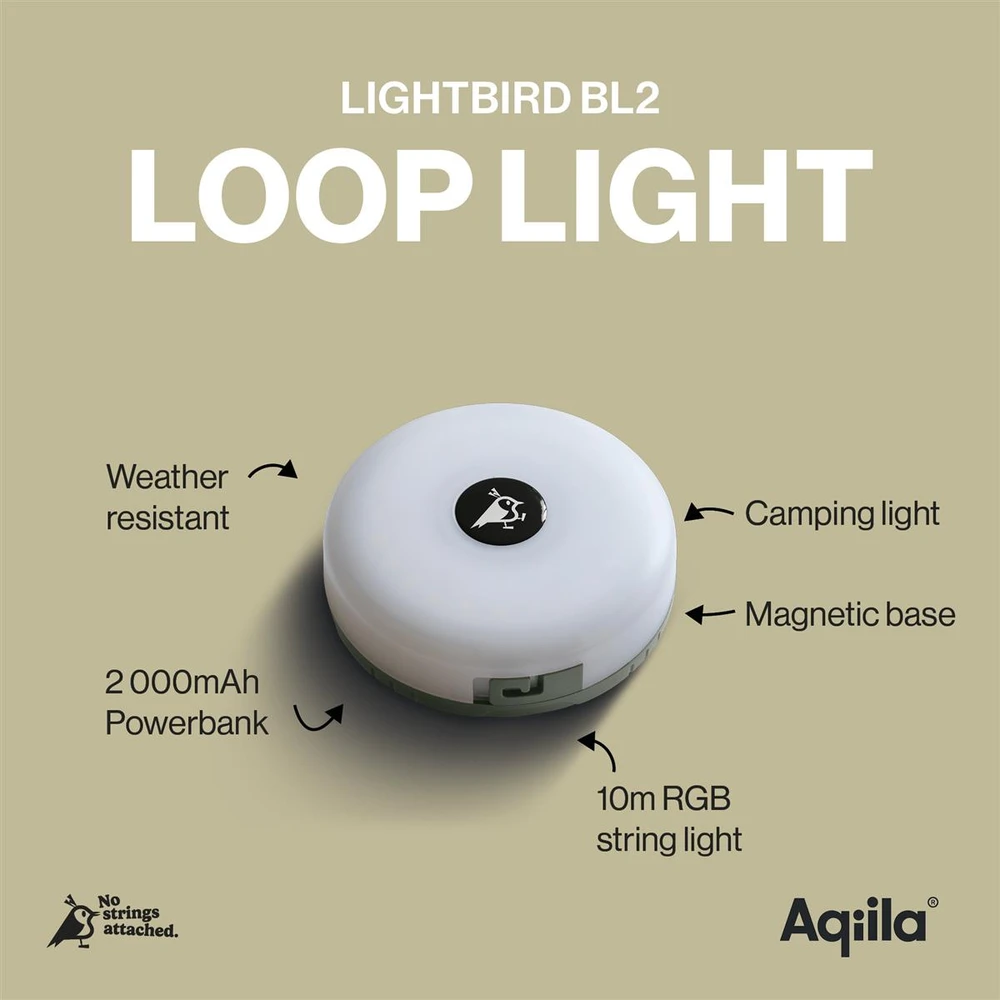 „Aqiila“ – „Lightbird BL2“ – kilpinis šviestuvas su išorine baterija