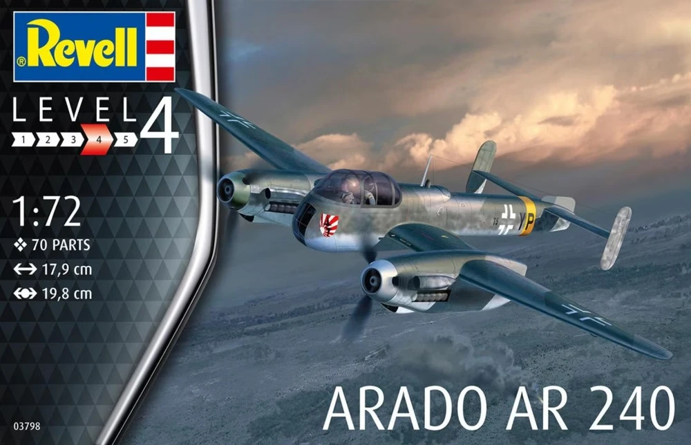 Revell 03798 Arado Ar 240 1/72 plastikinis surenkamas lėktuvo modelis