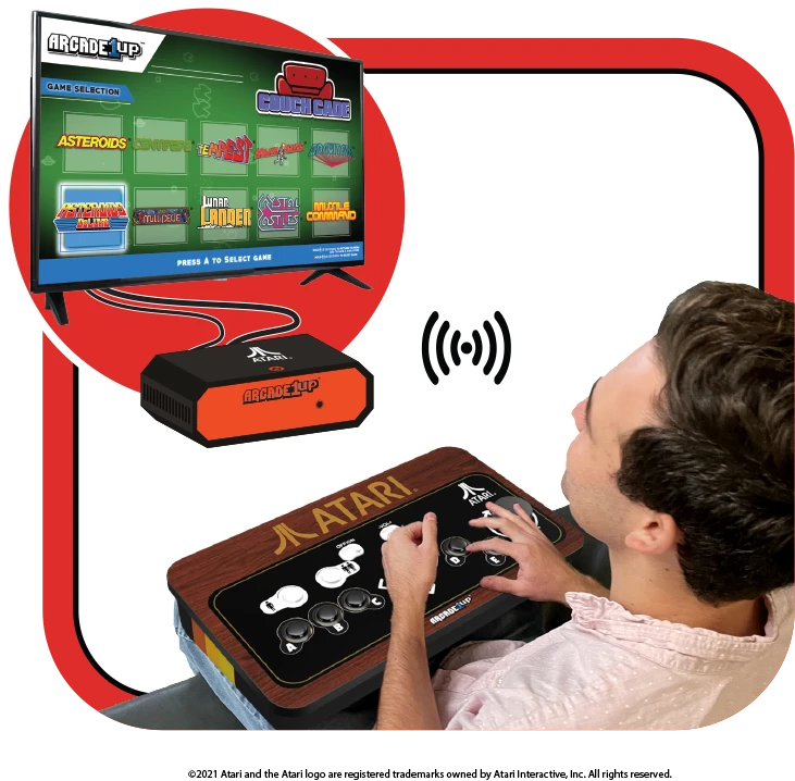 ARCADE 1 Up – Atari Couchcade – transliuokite arkadinius žaidimus į savo televizorių!