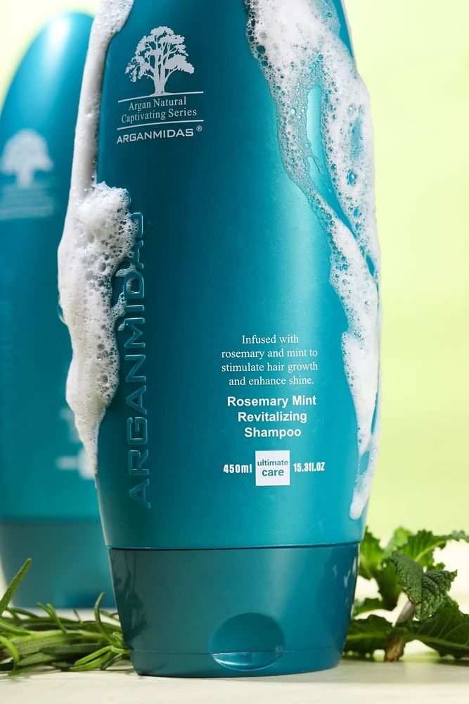Arganmidas - Rozmarinų ir mėtų atgaivinamasis šampūnas - 450 ml