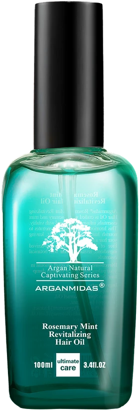 Arganmidas - Rozmarinų ir mėtų atgaivinamasis plaukų aliejus - 100 ml