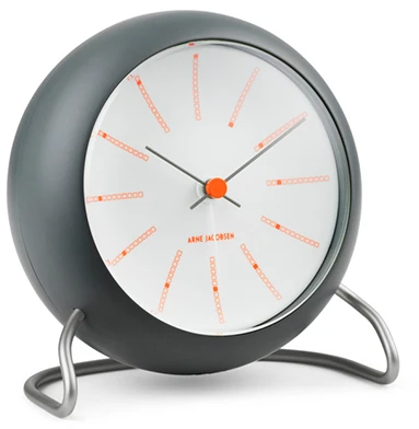 Arne Jacobsen Clocks Arne Jacobsen - Bankers stalo laikrodis - Ø11 cm - Tamsiai pilkas