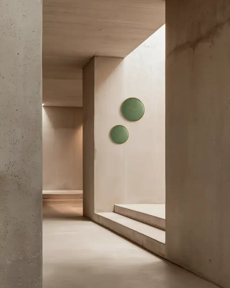 Arne Jacobsen Clocks Arne Jacobsen - Miesto rotušės sieninis laikrodis - Ø21 cm - Žalias