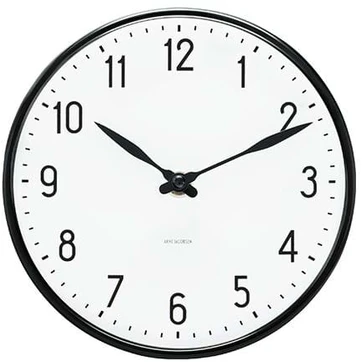 Arne Jacobsen Clocks Arne Jacobsen - Sieninis laikrodis su stotele - Ø16 cm - Juodas