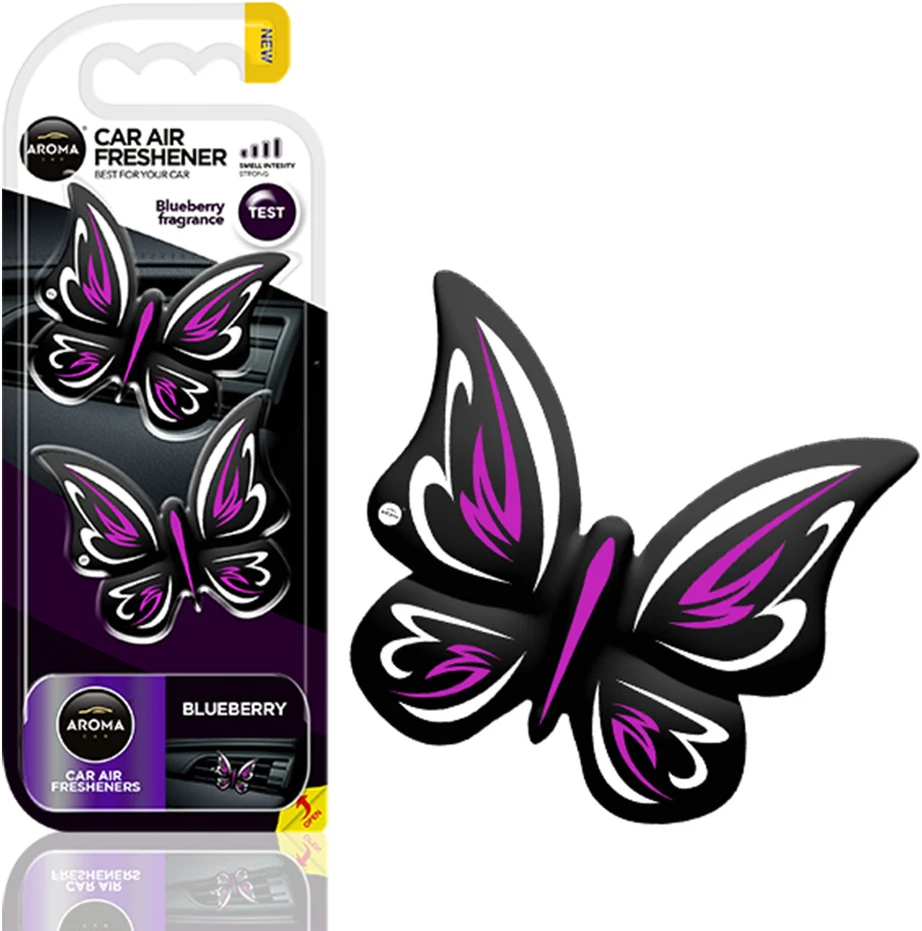Aroma Car Oro gaiviklis aromatingas įmantrių formų drugelių mėlynių