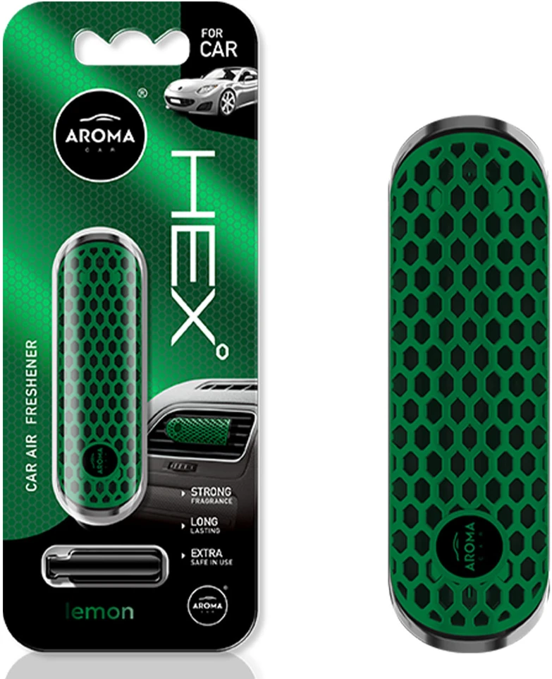 Aroma Car Aroma automobilio oro gaiviklis „Aroma Fancy Shapes Polymer Hex Lemon“