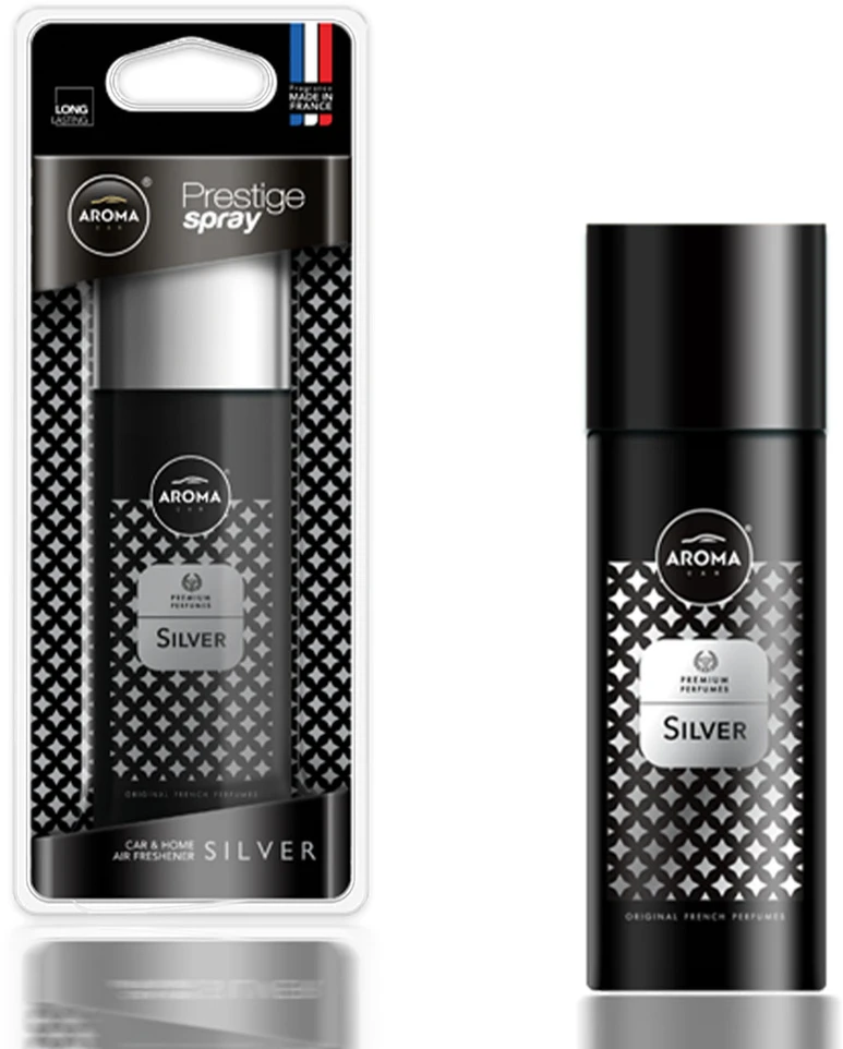 Aroma Car Oro gaiviklis aromatinis prestižinis purškalas sidabrinis