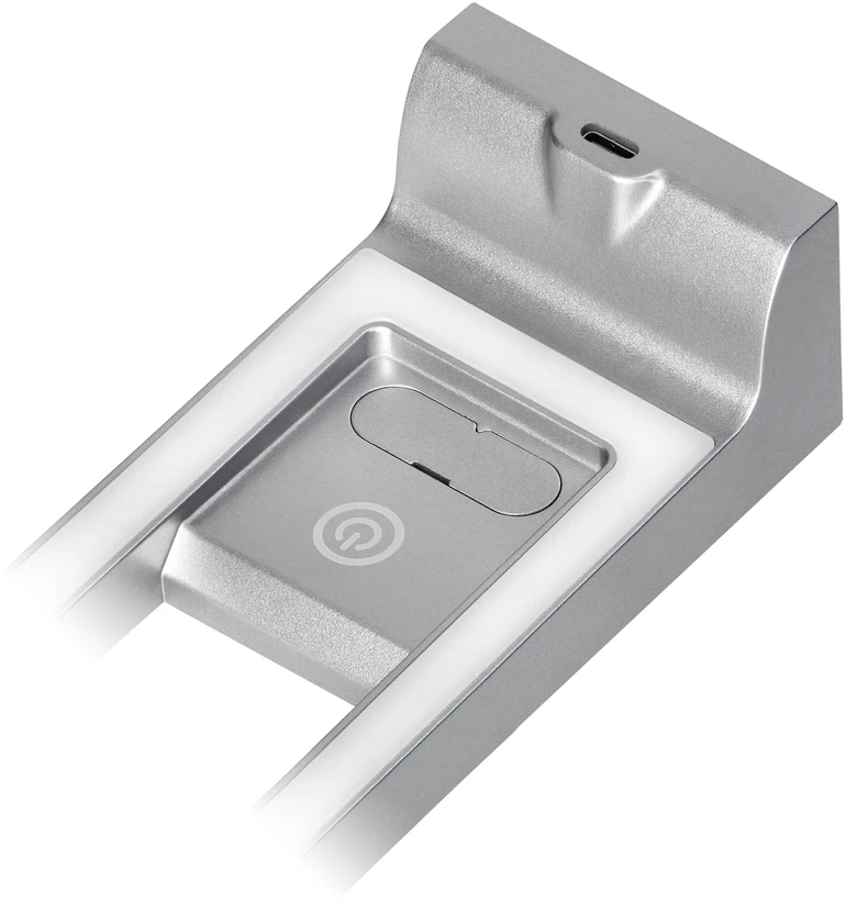 Orno ARTUS LED po spintele montuojamas šviestuvas 3W, 225lm, 4000K, su jutikliniu jungikliu ir USB, pilkas