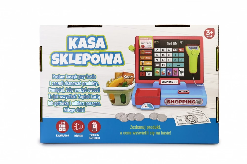 Kasa Kasos aparatas su skaitytuvu ir svarstyklėmis