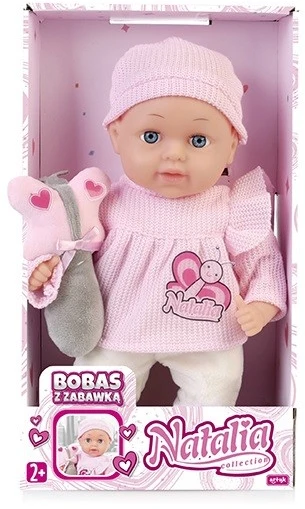 Lalka ARTYK 164194 NATALIA Kūdikio lėlė su žaislu 33 cm