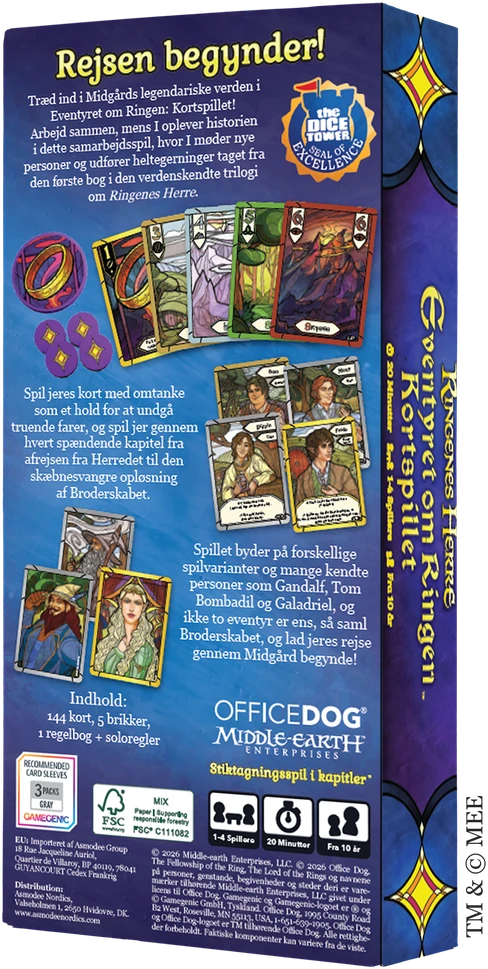 Asmodee Žiedų triukų ėmimo žaidimo „Fellowship“ DK (ODLO01DA)