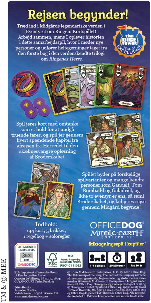 Asmodee Žiedų triukų ėmimo žaidimo „Fellowship“ DK (ODLO01DA)