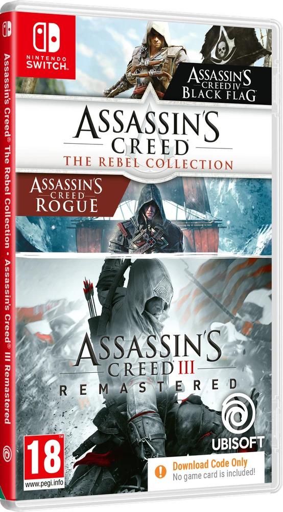 „Assassins Creed: Bundle“ („Rebel Collection“ + AC 3) (kodas dėžutėje) – „Nintendo Switch“