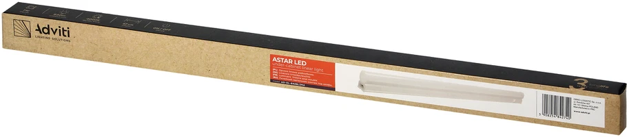 Orno ASTAR LED 7W, po spintele montuojamas linijinis šviestuvas, 630 lm, 4000 K, 2 kontaktų kištukas, kilpinė jungtis, įjungimo/išjungimo jungiklis