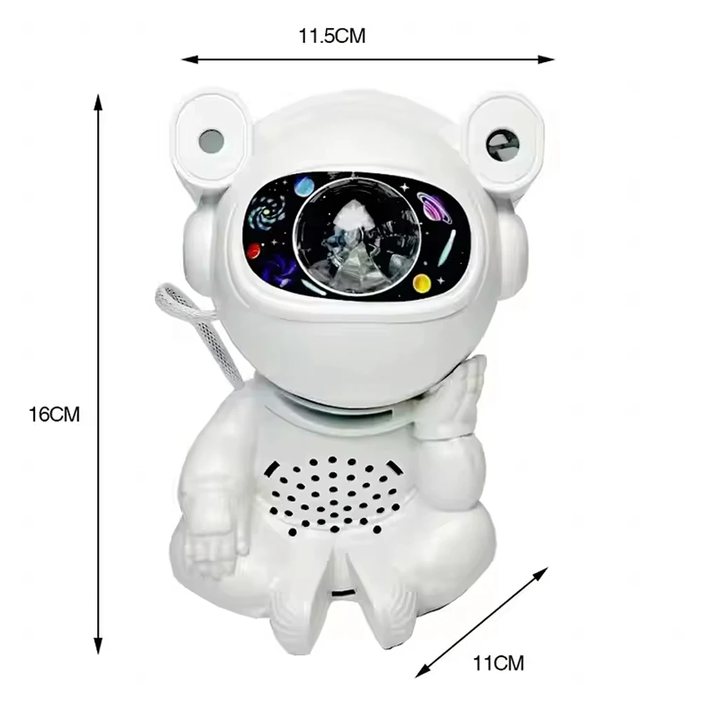 „Astonauta“ žvaigždžių projektorius, naktinė lemputė, vaikų projektorius „Cosmos“, USB nuotolinio valdymo pultas