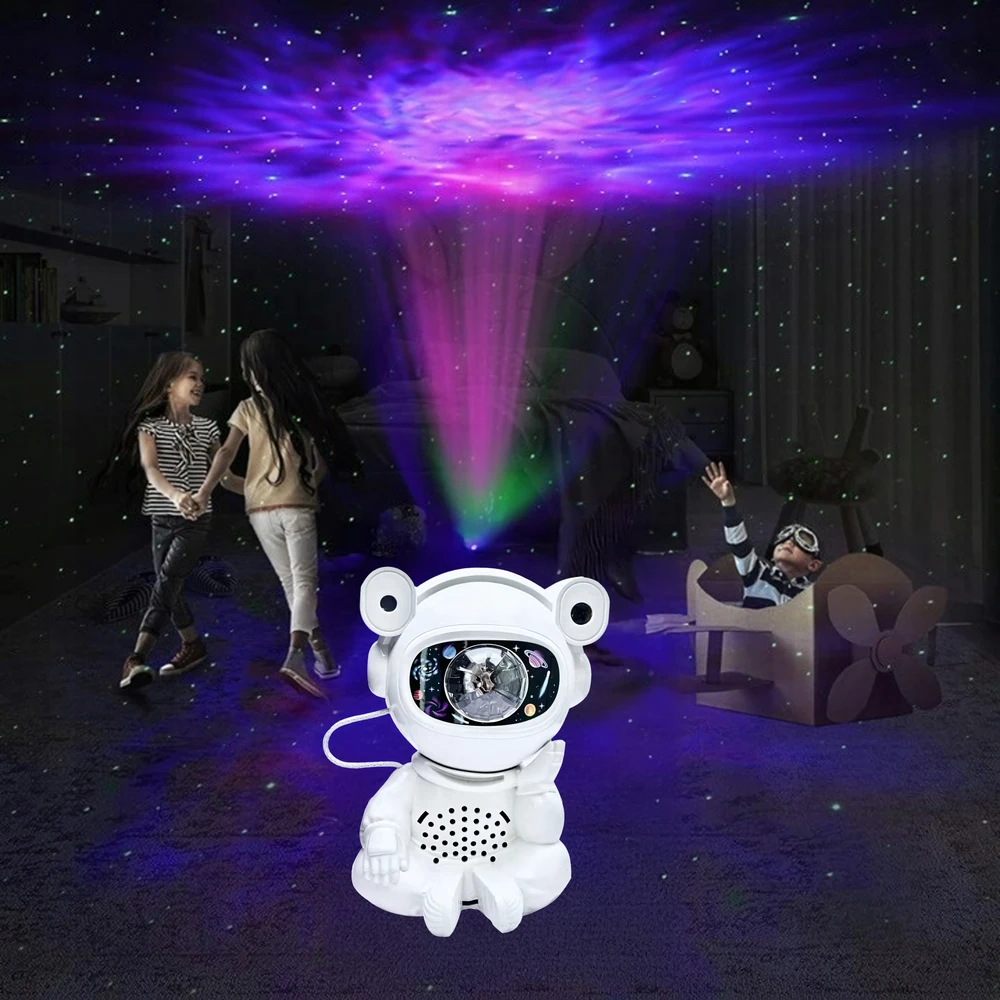 „Astonauta“ žvaigždžių projektorius, naktinė lemputė, vaikų projektorius „Cosmos“, USB nuotolinio valdymo pultas