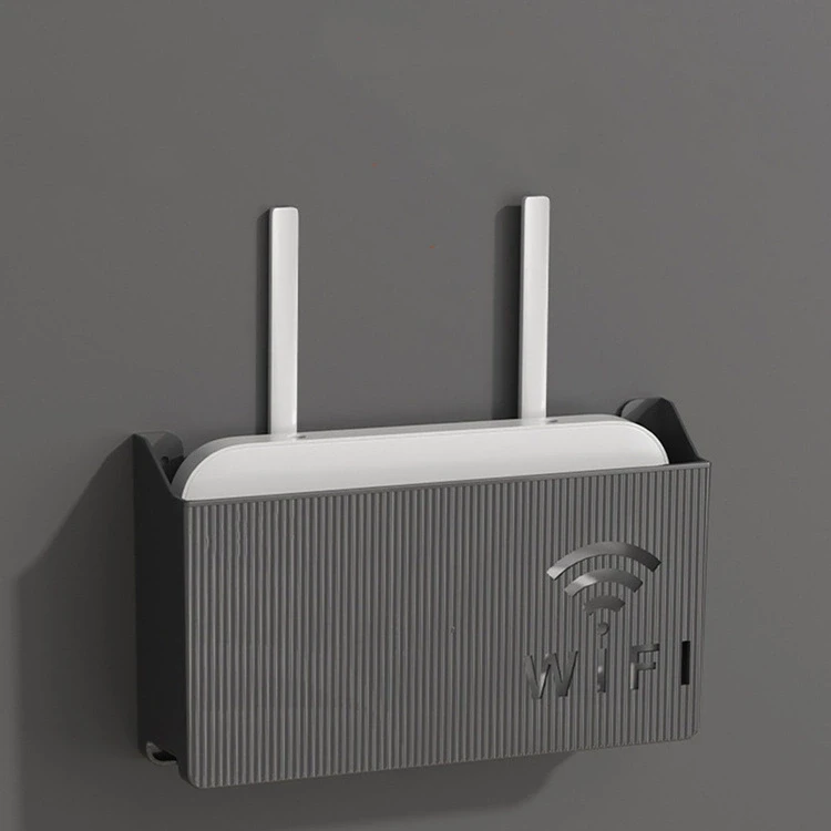 Ag986A Sieninė lentyna Wi-Fi maršrutizatoriui (Juoda)