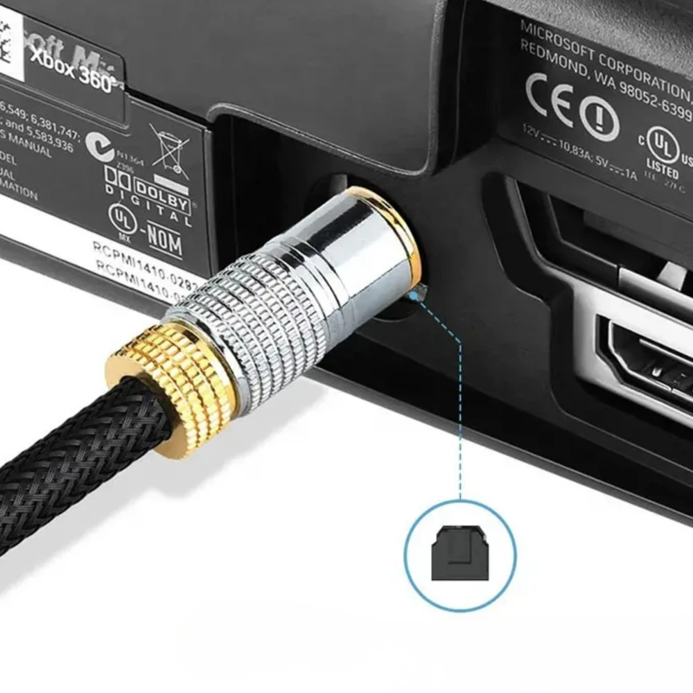 AK154B optinis Toslink TT garso kabelis, aukštos kokybės, 3 m
