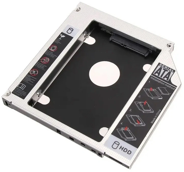 ATL 2,5 colio HDD/SSD dėklas nešiojamam kompiuteriui, 9,5 mm