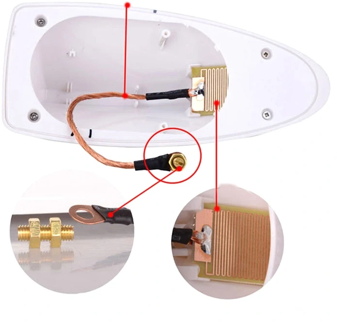 ATL AK322B Antena samochodowa fm shark silve