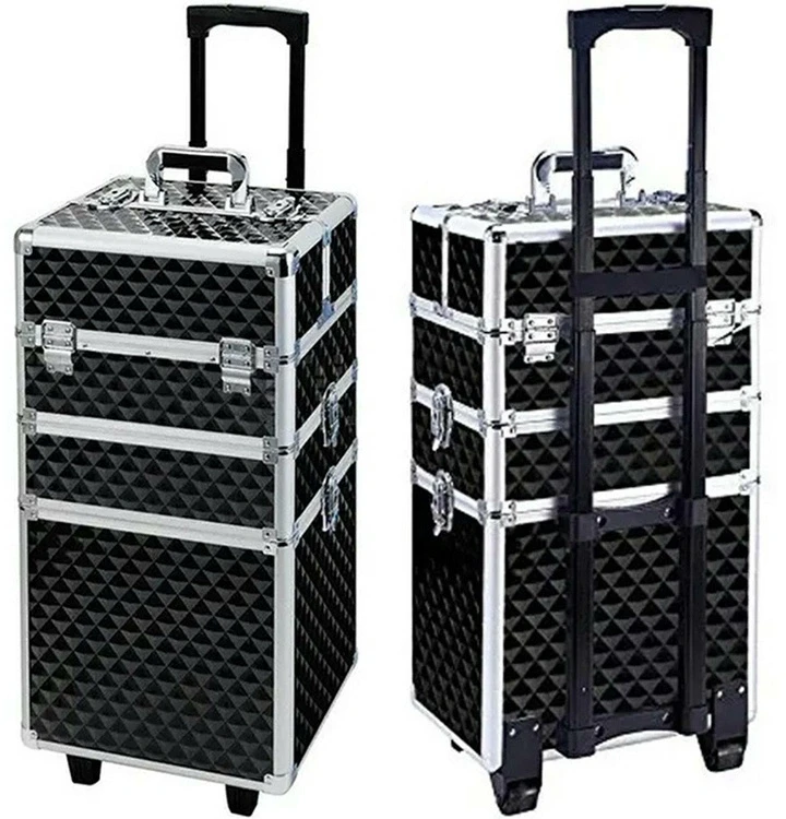 ATL Aptel Kosmetikos priemonių lagaminas ant ratukų BEAUTY TRAVEL CASE 3IN1 Juodas/Sidabrinis