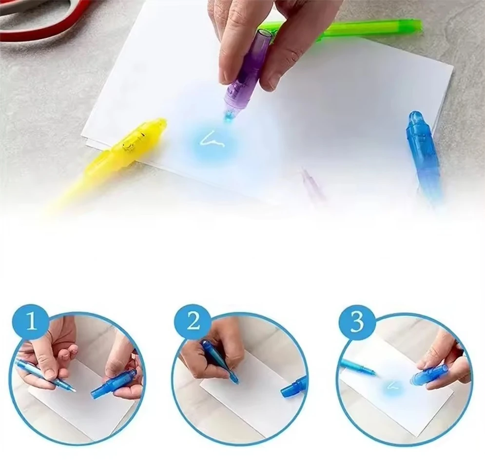 ATL Šnipinėjimo rašiklis su UV LED lempute, 13 cm