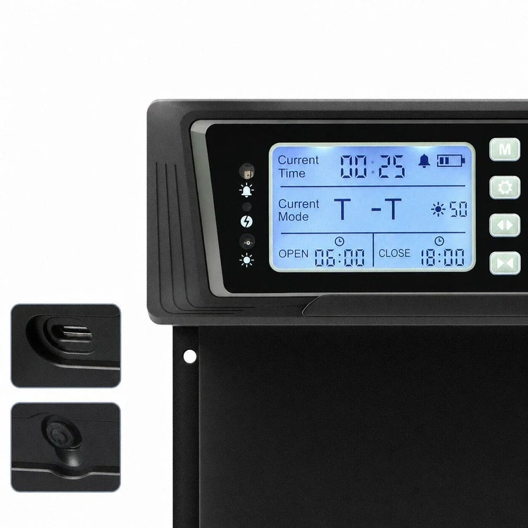 ATL DA265D Drzwi do kurnika 3000mah su panelem solarnym + pilot