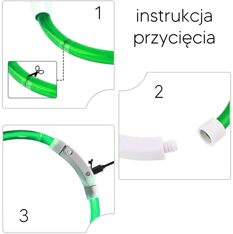 ATL LED šviečiantis antkaklis (Žalia)