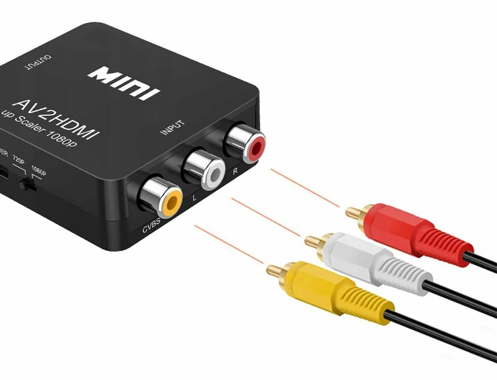 ATL HD44 AV RCA Cinch į HDMI garso RCA signalo adapteris