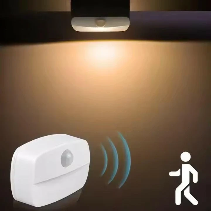 ZD156 LED naktinė lemputė su judesio jutikliu, 3000K, 6x4x2 cm, balta