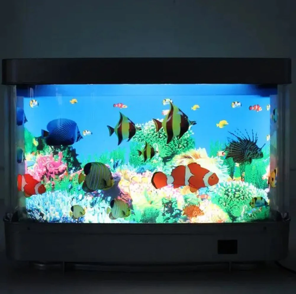 Dekoratyvinė LED naktinė lemputė, akvariumo imitacija ZD99