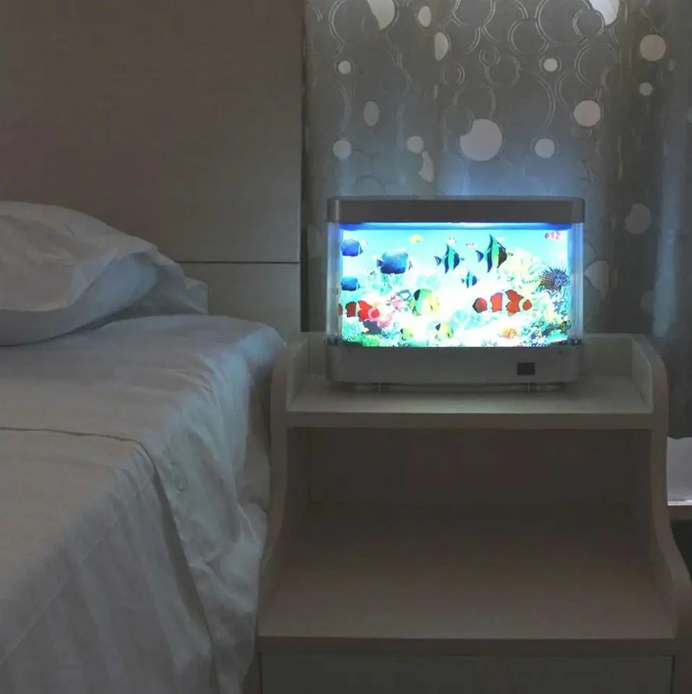 Dekoratyvinė LED naktinė lemputė, akvariumo imitacija ZD99