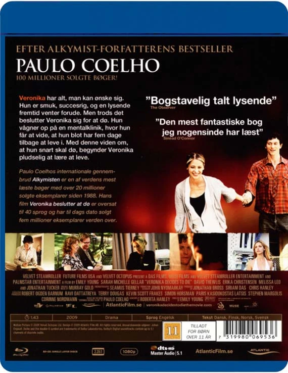 ATLANTIC FILM DK Veronika nusprendžia mirti Blu-ray
