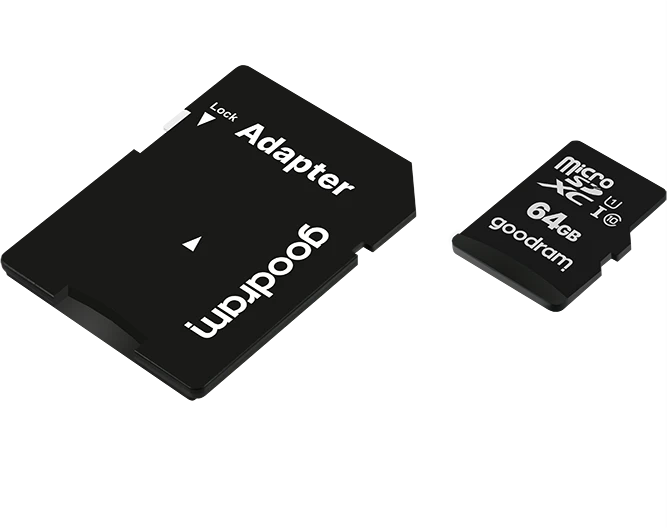 66-226# „Micro SDXC“ kortelė 64 GB + SD Cl10goodram UHS-I adapteris