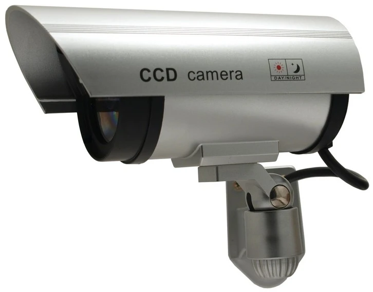Atrapa MACLEAN IR1100 S CE IR1100S apsaugos kamera Dummy IR LED sidabrinis
